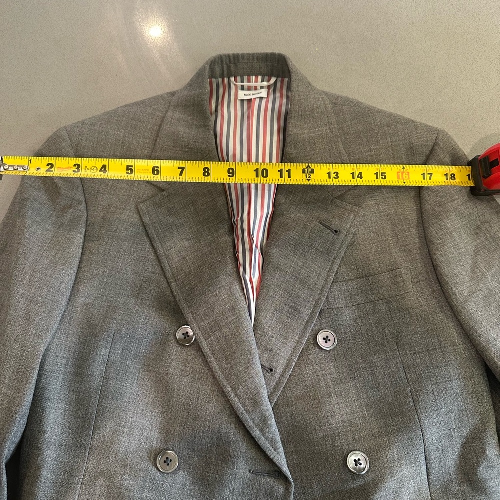 Thom Browne Charcoal Double-Breasted Suit - Picture 5 of 7
